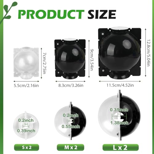 HASTHIP® 12PCS Plant Rooting Ball Plant Root Grow Box Reusable Propagation Garden Grafting Tools for Indoor Outdoor Plants Plastic (3 Size S M L) HASTHIP® 12PCS Plant Rooting Ball Plant Root Grow Box Reusable Propagation Garden Grafting Tools for Indoor Outdoor Plants Plastic (3 Size S M L)